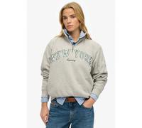 Superdry Athletic Ess Applique Half Zip Sweatshirt Grey M Women