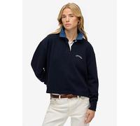 Superdry Athletic Essential Graphic Rugby Top, Navy, Size 16, Women Navy