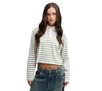 Superdry Athletic Essential Slub Crop Rugby Long Sleeve Polo Green S Woman