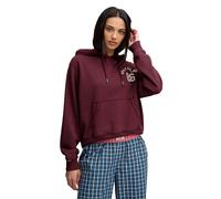 Superdry Athletic Essentials Applique Crop Hoodie Purple XS Woman