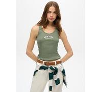 Superdry Athletic Essentials Graphic Vest Top - Green, Green, Size 16, Women Green