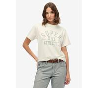 Superdry Athletic Essentials Loose Fit Short Sleeve T-shirt Beige S Woman