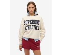 Superdry Athletic Essentials Relaxed Applique Sweatshirt - White, White, Size 10, Women White
