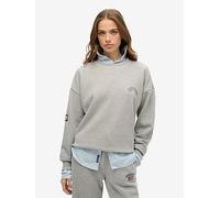 Superdry Athletic Essentials Relaxed Printed Sweatshirt - Grey, Grey, Size 16, Women Grey