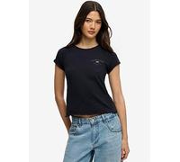 Superdry Athletic Essential Slub Graphic Short Sleeve T-shirt Black XS Woman