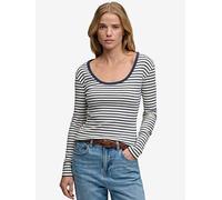 Superdry Athletic Essentials Striped Long Sleeve Top- Blue, Blue, Size 10, Women Blue