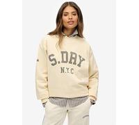 Superdry Athletic Slouchy Crew, White, Size 10, Women White