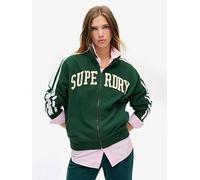 Superdry Athletic Applq Loose Full Zip Sweatshirt Green XL Women