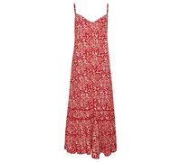 Superdry Beach CAMI Vintage Long Dress, Boho Red, 12