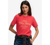 Superdry Beach Club Relaxed Fit Short Sleeve T-shirt Red L Woman