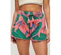 Superdry Women's Beach Shorts, Pink Paradise, 10