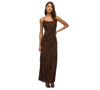 Superdry Bias Cut Maxi Slip Sleeveless Long Dress Brown L Woman
