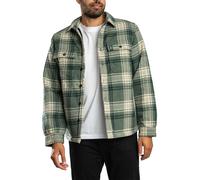 Borg Lined Miller Overshirt Green Check M