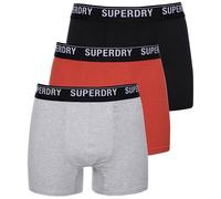 Superdry Boxers 3 Pack Organic Cotton Classic Underwear Shorts Black/Orange/Grey