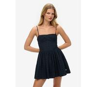 Superdry Broderie Cami Mini Dress, Blue, Size 14, Women Blue