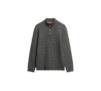 Superdry Cable Button High Neck Sweater XL Grey
