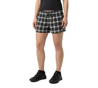 Checked cotton elastic shorts for women Superdry Noir 2XS