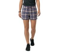Checked cotton elastic shorts for women Superdry Bleu M