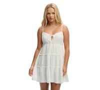 Superdry Cheesecloth Tiered Mini Sleeveless Short Dress White XS Woman
