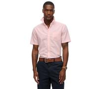 Superdry City Cotton Linen Short Sleeve Shirt S Pink
