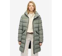 Superdry City Midlength Padded Jacket, Green, Size 14, Women Green