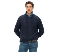 Superdry Mens Cotton Classic Cable Knit Crew Jumper