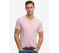 Superdry Classic Cotton Linen Vee Short Sleeve V Neck T-shirt Pink 2XL Men