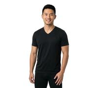 Superdry Classic Cotton Linen Vee Short Sleeve V Neck T-shirt Black XL Men