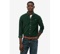 Superdry Classic Needle Cord Long Sleeve Shirt, Dark Green, Size L, Men Dark Green