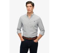 Superdry Classic Oxford Long Sleeve Shirt, Light Blue, Size L, Men Light Blue