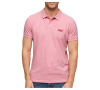 Superdry Mens Light Pink Marl Classic Pique Polo Shirt
