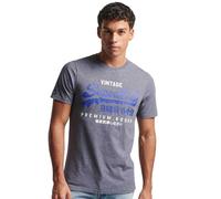 Superdry Classic Vintage Logo Heritage Short Sleeve T-shirt Grey S Men