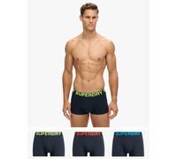 Superdry & Co 3 Pack Cotton Rich Stretch Jersey Trunks Navy