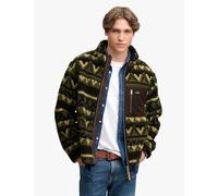 Superdry & Co Abstract Zip Up Fleece Green Mix