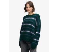 Superdry & Co Brushed Striped Relaxed Jumper Green Mix