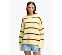 Superdry & Co Brushed Striped Relaxed Jumper Yellow Mix