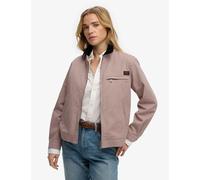 Superdry & Co Cotton Rich Cord Collar Harrington Jacket Pink