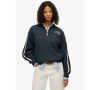 Superdry & Co Cotton Rich Logo Half Zip Sweatshirt Navy