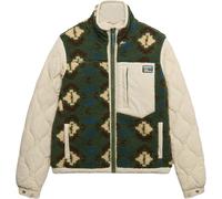 Superdry & Co Fleece Onion Quilt Hybrid Jacket, Green/Khaki, size 16