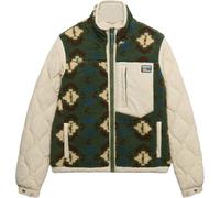 Superdry & Co Fleece Onion Quilt Hybrid Jacket, Green/Khaki, size 12