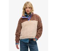 Superdry & Co Funnel Neck Half Snap Jumper Brown