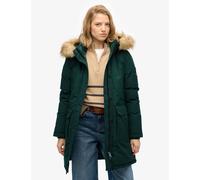 Superdry & Co Hooded Longline Parka Coat Green