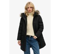 Superdry & Co Hooded Relaxed Longline Parka Coat Black