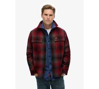 Superdry & Co Men's Wool Blend Checked Overshirt - Red, Red