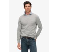 Superdry & Co Men's Wool Blend Crew Neck Jumper - Light Grey, Light Grey,Brown,Navy,Dark Grey