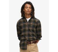 Superdry & Co Pure Cotton Check Flannel Shirt Khaki Mix