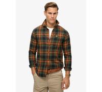 Superdry & Co Pure Cotton Check Flannel Shirt Orange Mix