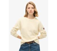 Superdry & Co Pure Cotton Crew Neck Relaxed Jumper White