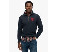 Superdry & Co Pure Cotton Funnel Neck Half Zip Sweatshirt Navy