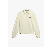 Superdry & Co Pure Cotton New York Half Zip Sweatshirt White